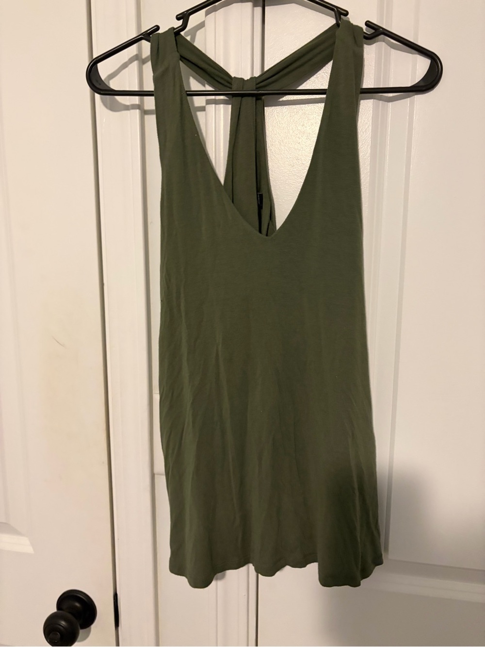 Banana Republic Olive Green Twist-Back Tank